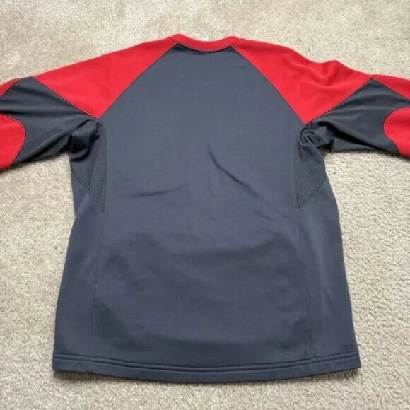 Nike Sweatshirt Small Gray Crewneck Therma Fit Swingman Griffey Center Swoosh - Picture 3 of 3